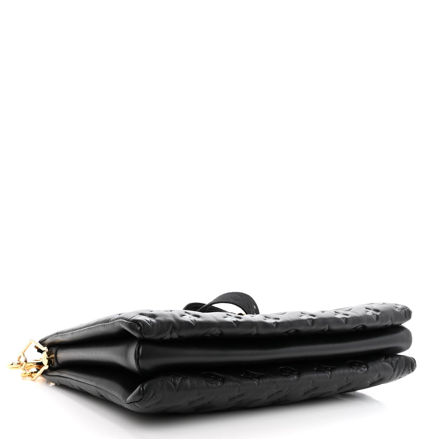 Lambskin Embossed Monogram Coussin MM Black