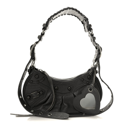 Balenciaga Agneau Arena Le Cagole Shoulder Bag XS Dark Grey 3 of 11