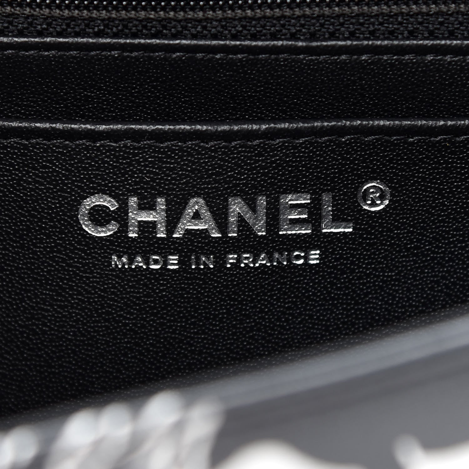 Chanel Lambskin Printed Mini Rectangular Flap Black Silver 6 of 9