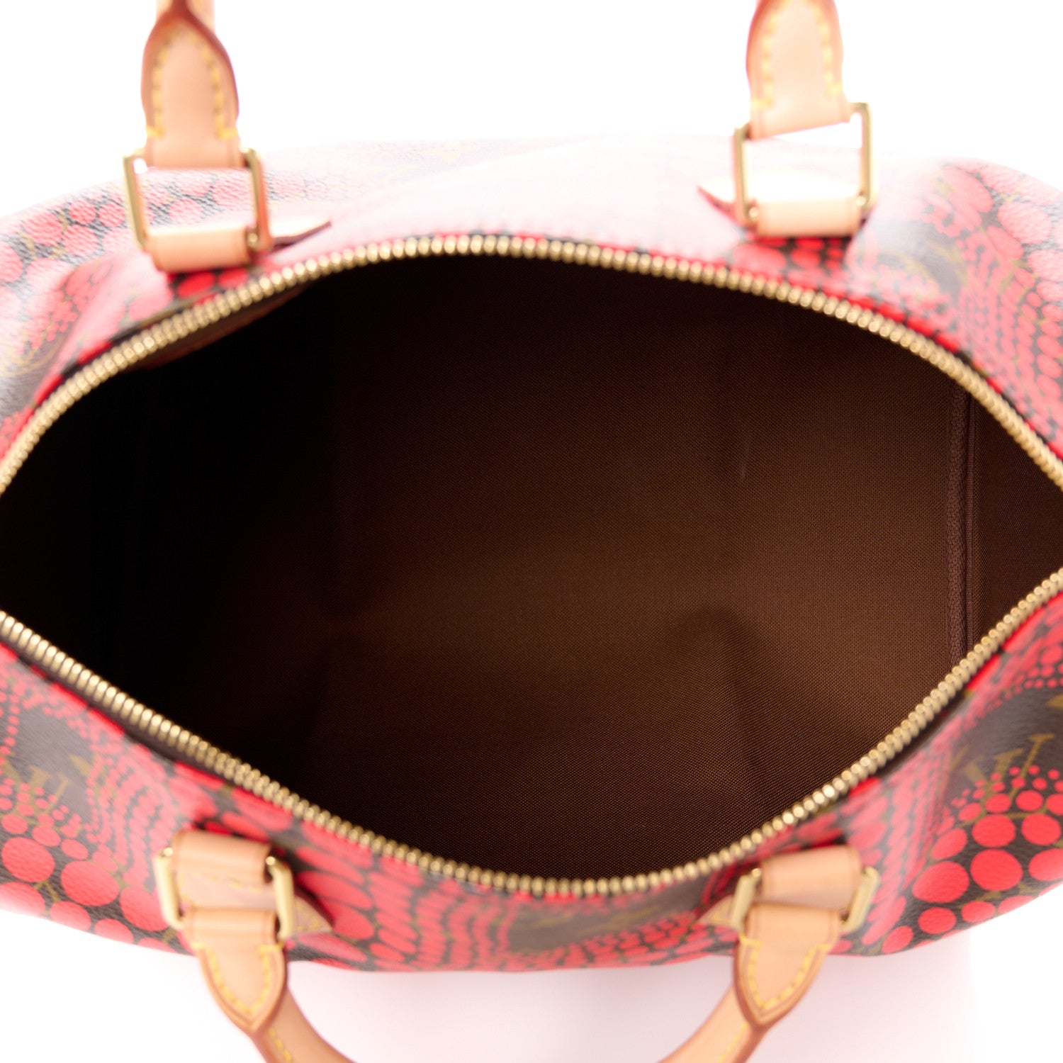 Louis Vuitton Monogram Kusama Town Speedy 30 Red 5 of 12