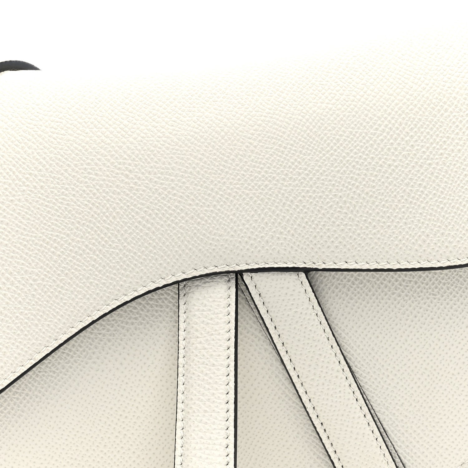 Christian Dior Grained Calfskin Saddle Bag With Strap Latte 8 of 10