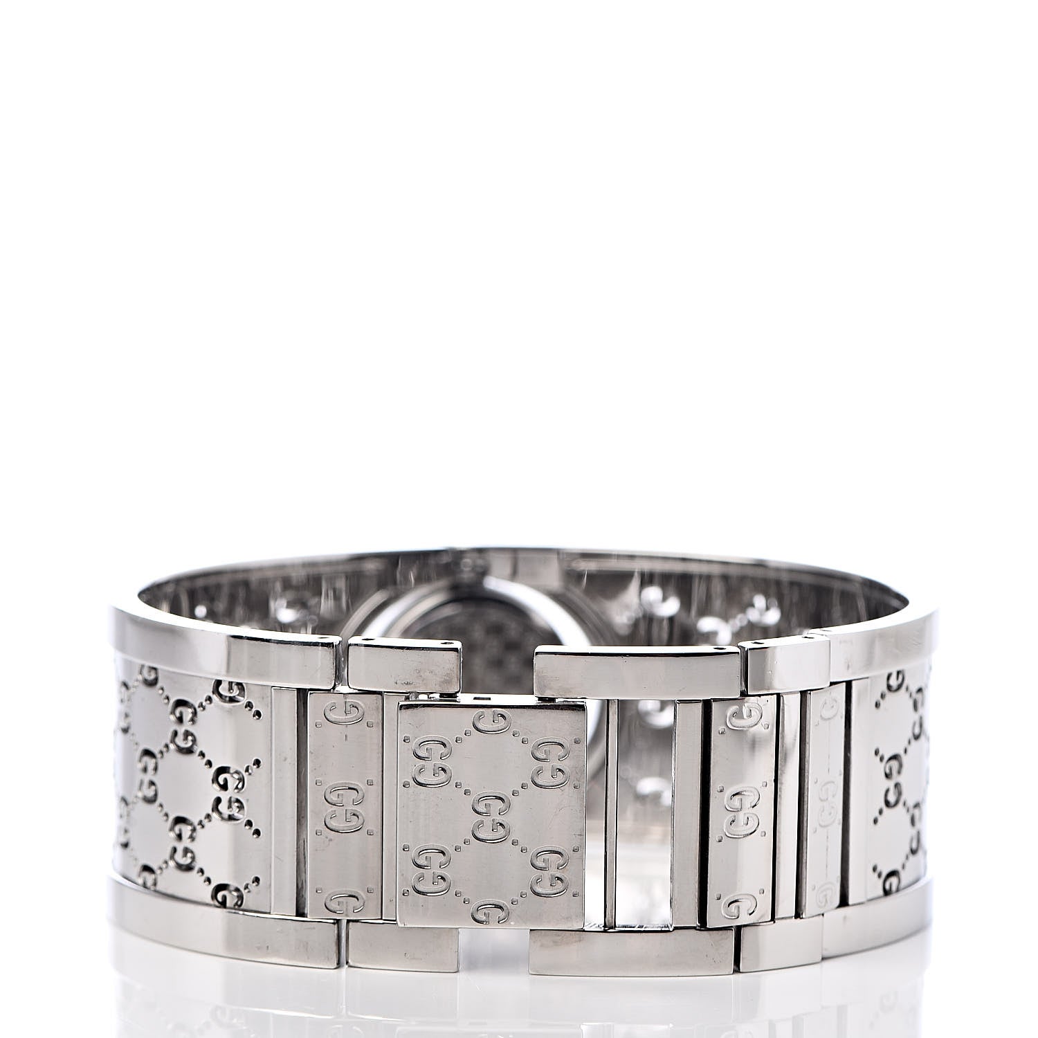 Gucci Stainless Steel Diamond Pave Bezel Mother of Pearl 23mm Twirl Quartz Watch 4 of 6