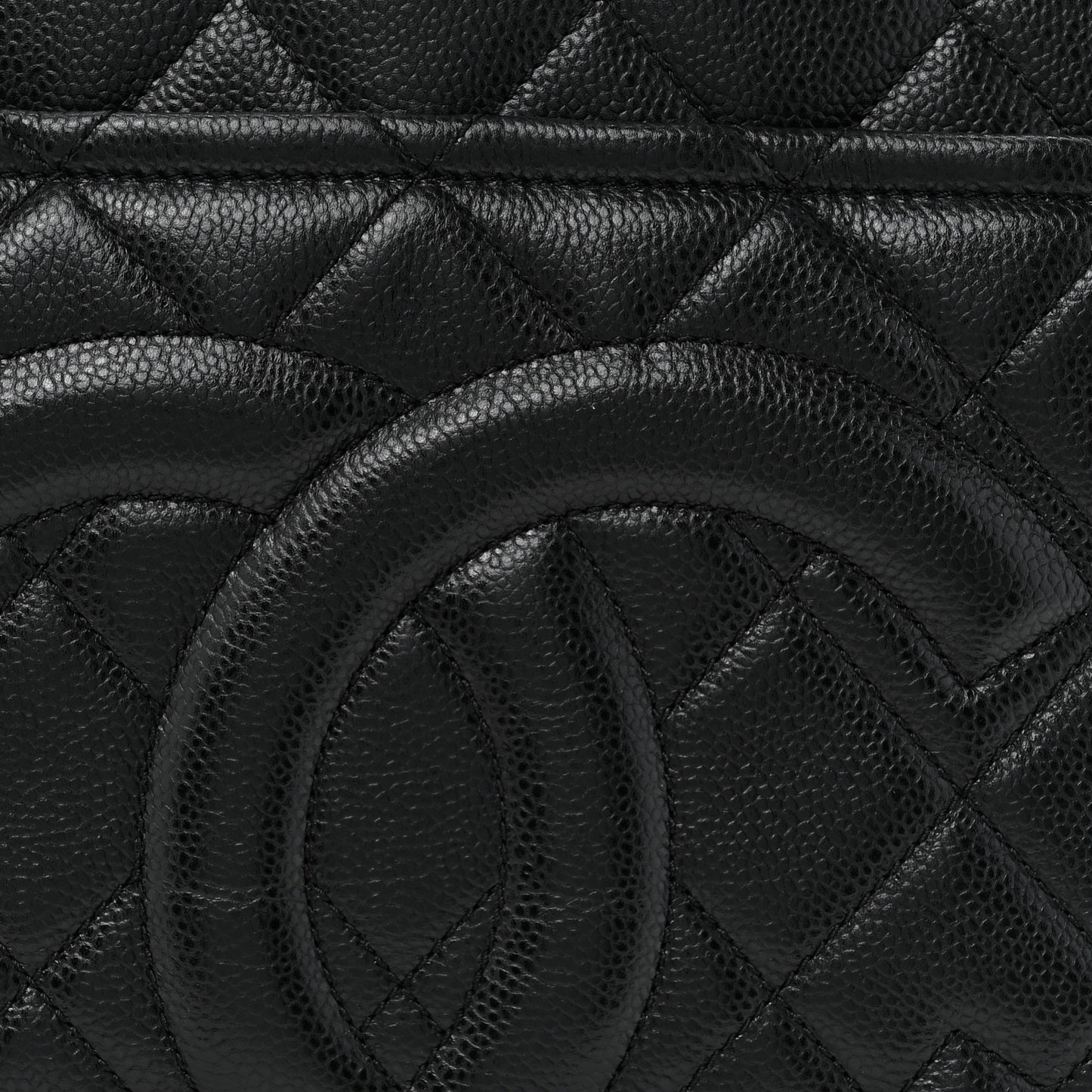 Caviar Quilted Timeless CC Soft Tote Black
