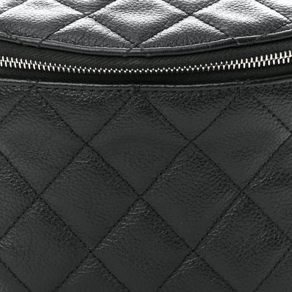 Chanel Grained Calfskin Quilted Waist Belt Bag Black 9 of 11