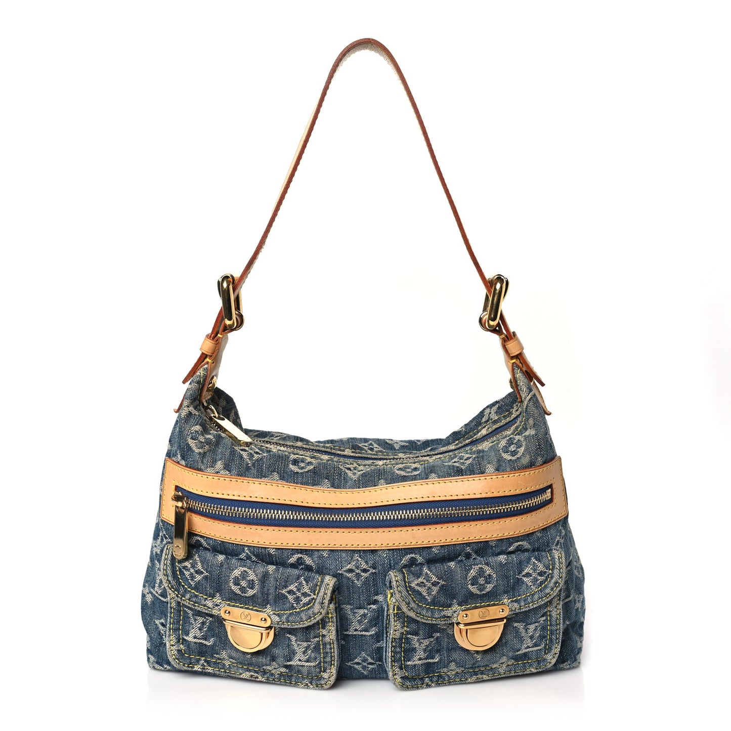 Monogram Denim Baggy PM Blue