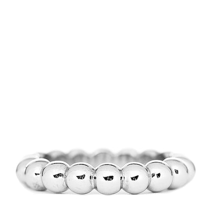 Van Cleef & Arpels 18K White Gold Perlee Ring 47 4 2 of 5