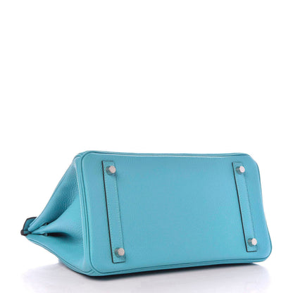 Hermes Taurillon Clemence Birkin 30 Bleu Saint Cyr 4 of 10