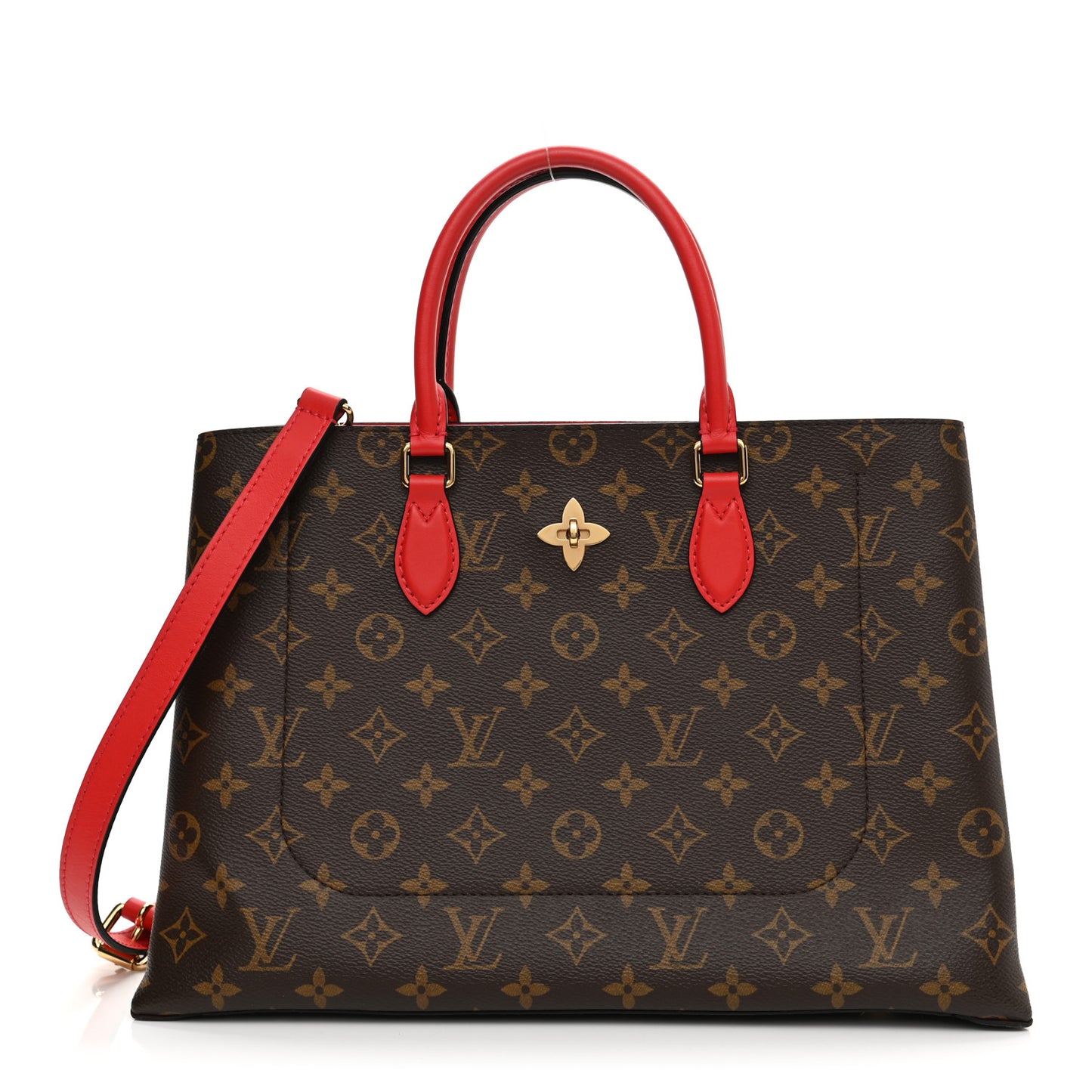 Monogram Flower Tote Coquelicot
