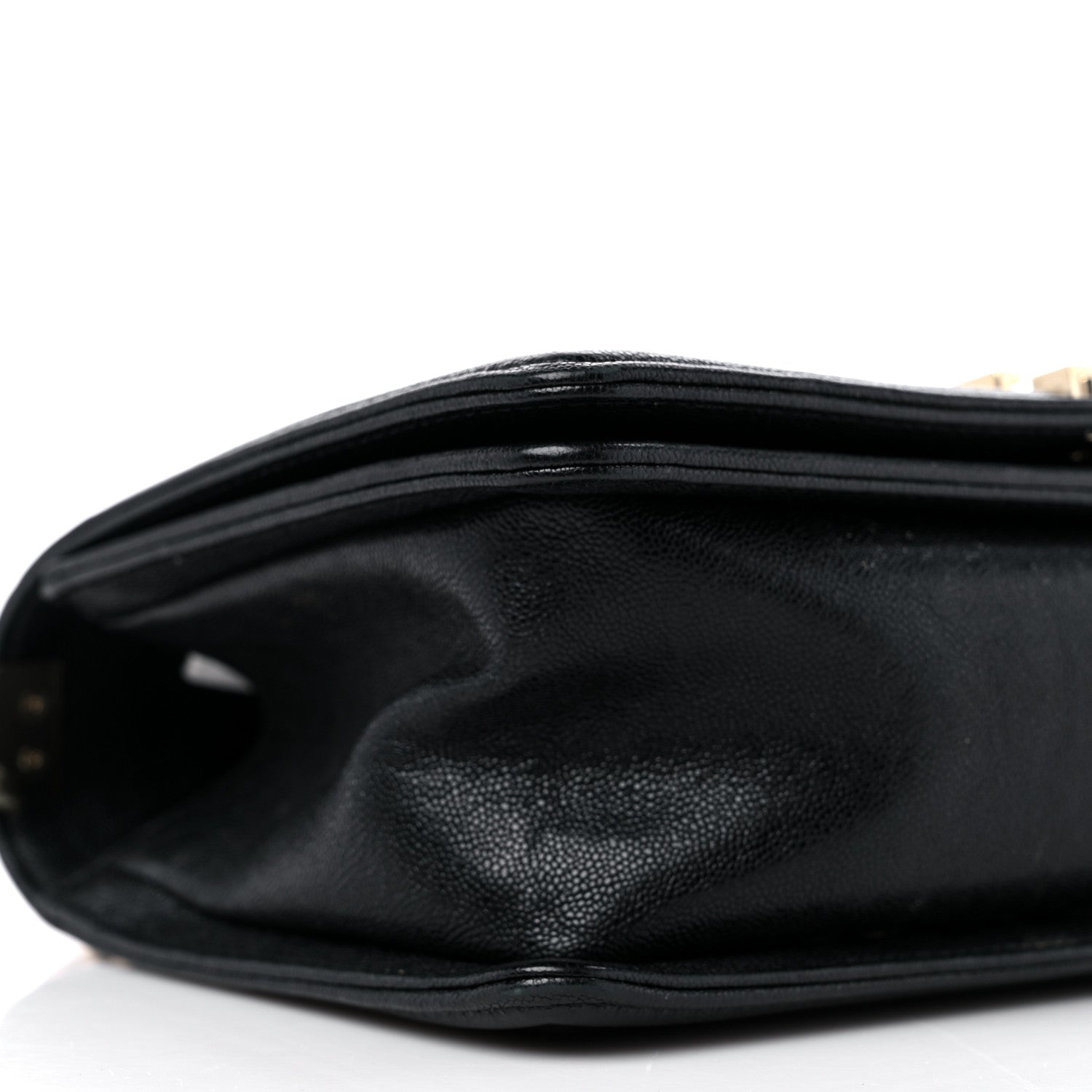 Chanel Caviar Chevron Quilted Medium Boy Flap Black 8 of 11