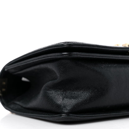 Chanel Caviar Chevron Quilted Medium Boy Flap Black 8 of 11