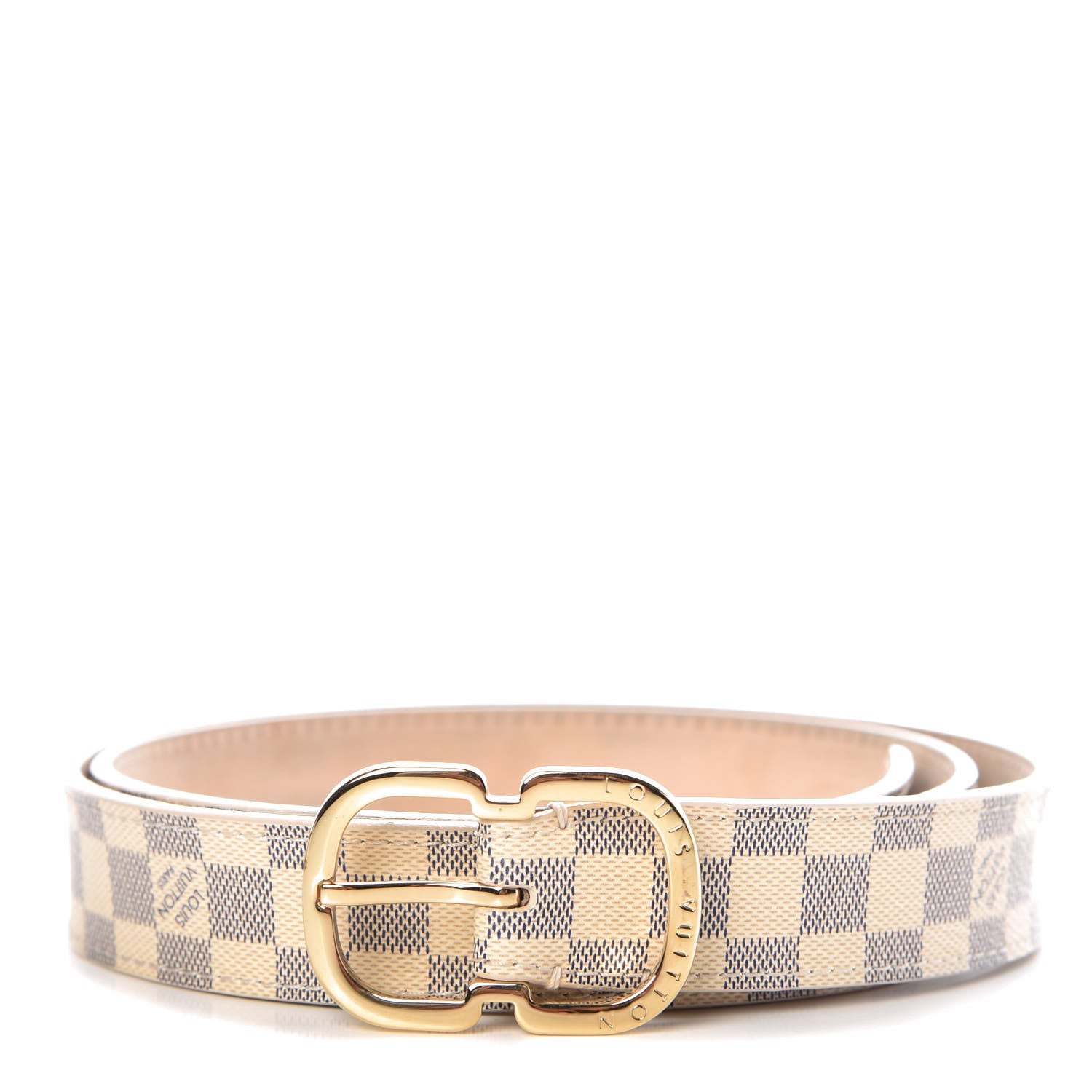 Louis Vuitton Damier Azur 25mm Belt 85 34 1 of 8