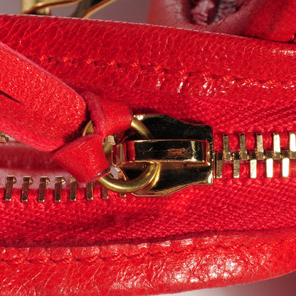 Balenciaga Agneau Laser Cut Cross Classic Gold Hardware City Tomate 8 of 12