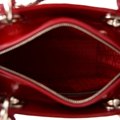 Christian Dior Patent Cannage Medium Lady Dior Red 5 of 10