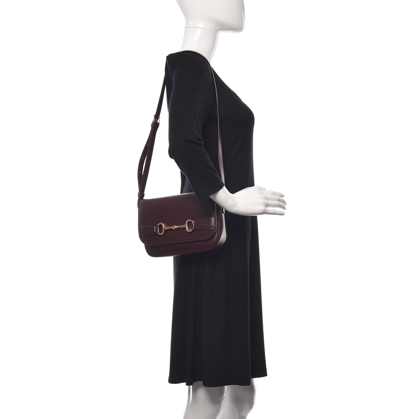 Satinated Calfskin Medium Crecy Bag Burgundy