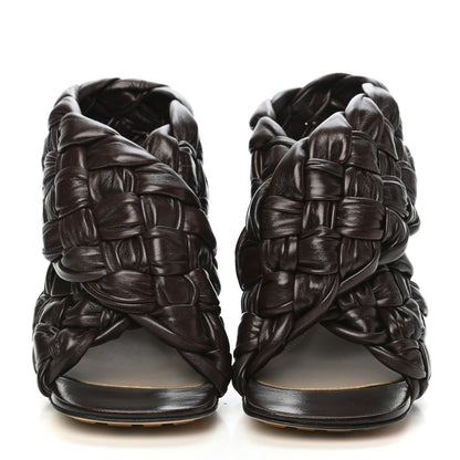 Bottega Veneta Shiny Nappa Intrecciato The Board Sandals 36 Chocolate 2 of 8