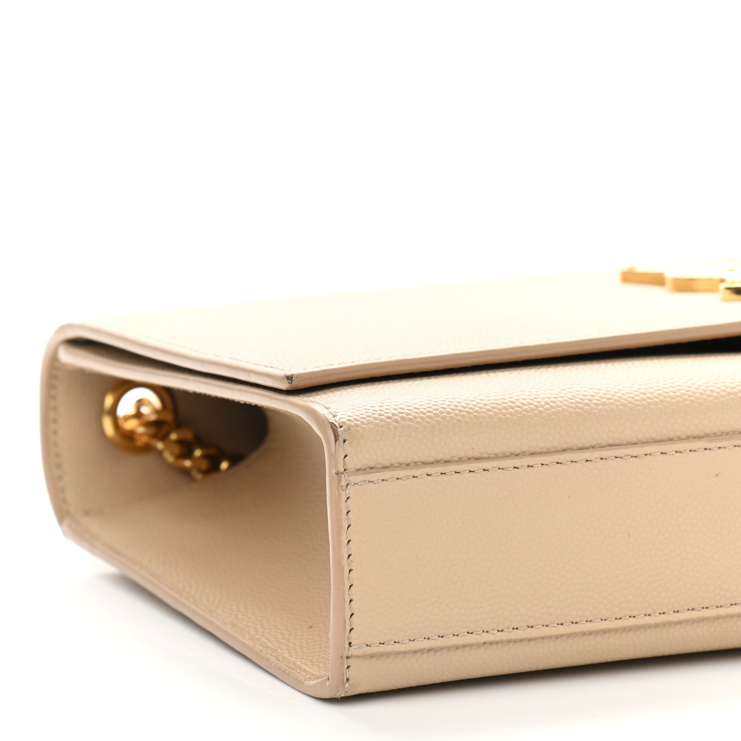 Saint Laurent Grain De Poudre Medium Monogram Kate Satchel Nude Powder 7 of 10