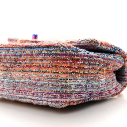 Chanel Tweed Quilted Mini Rectangular Flap Blue Pink Orange 10 of 10