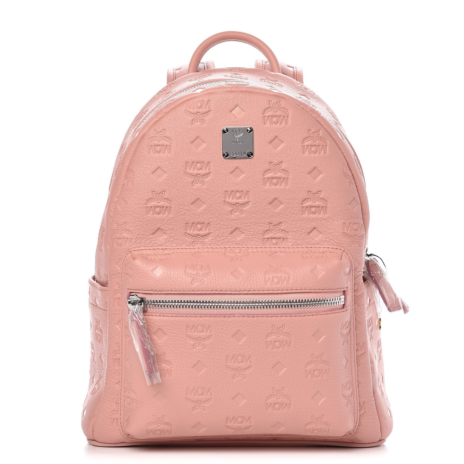 MCM Calfskin Ottomar Monogram Small Backpack Pink 1 of 8