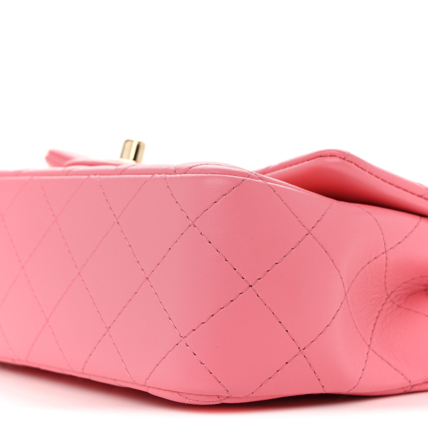 Chanel Lambskin Quilted Mini Rectangular Flap Pink 10 of 12