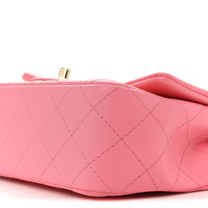 Chanel Lambskin Quilted Mini Rectangular Flap Pink 10 of 12