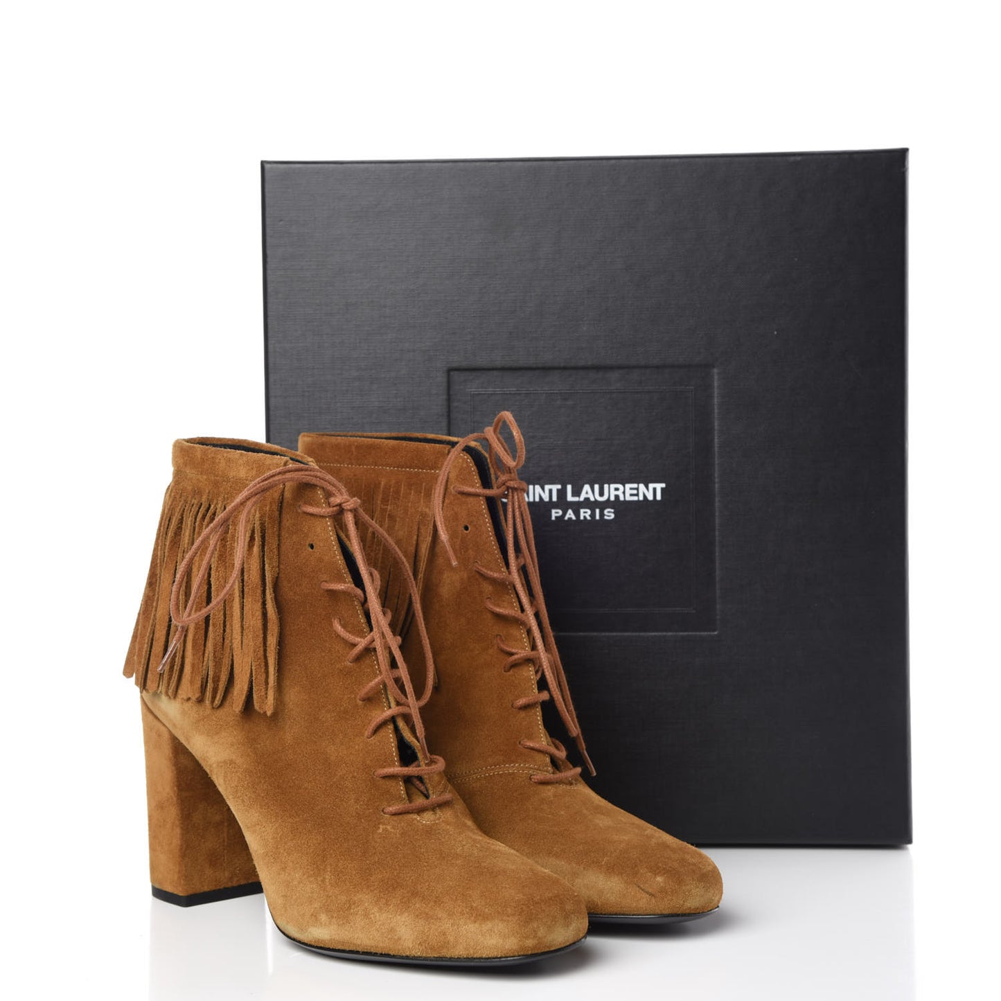 Suede Babies 90 Fringe Ankle Boots 38.5 Light Tan