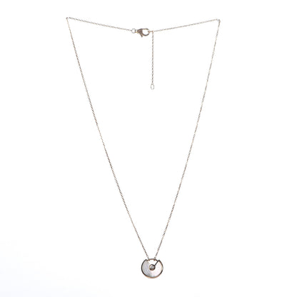 Cartier 18K Yellow Gold Diamond Mother of Pearl XS Amulette de Cartier Pendant Necklace 3 of 6
