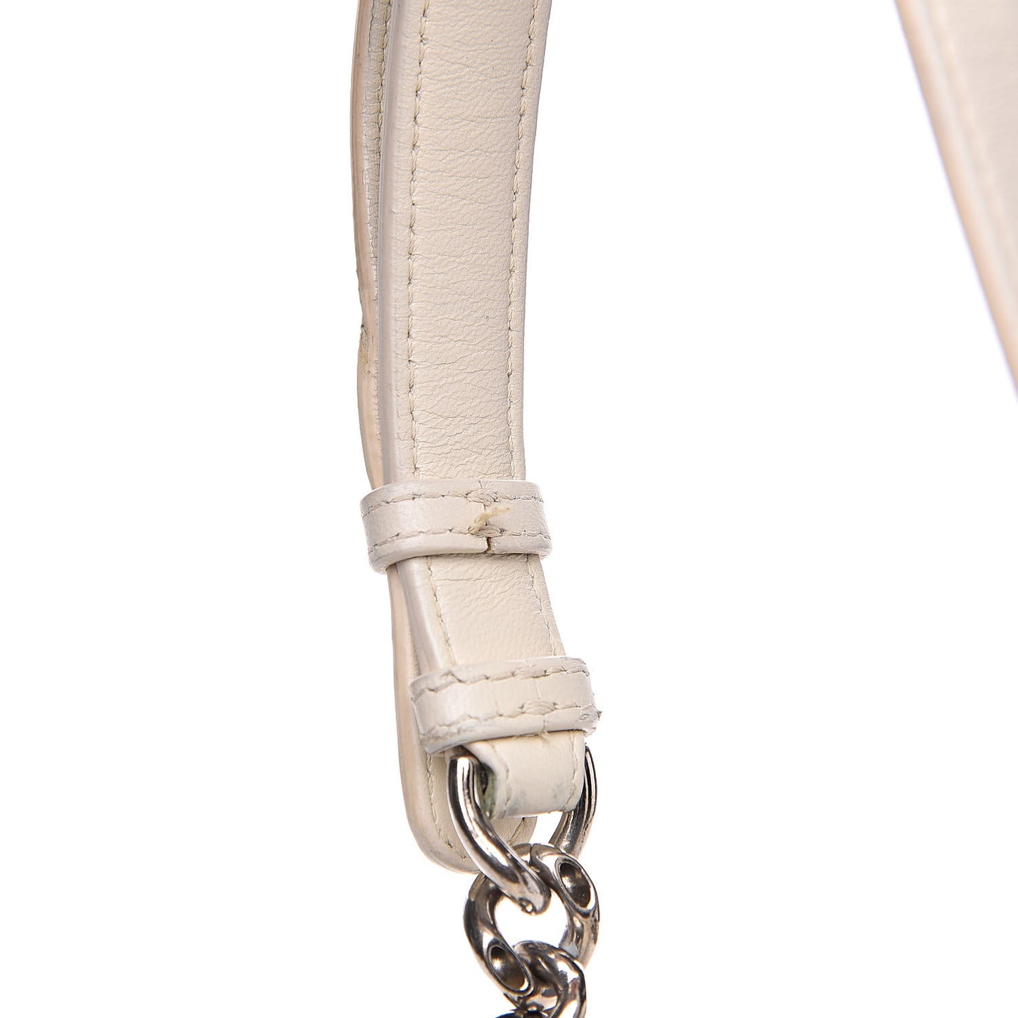 Lambskin Sequin Medium Diorama Flap Bag White