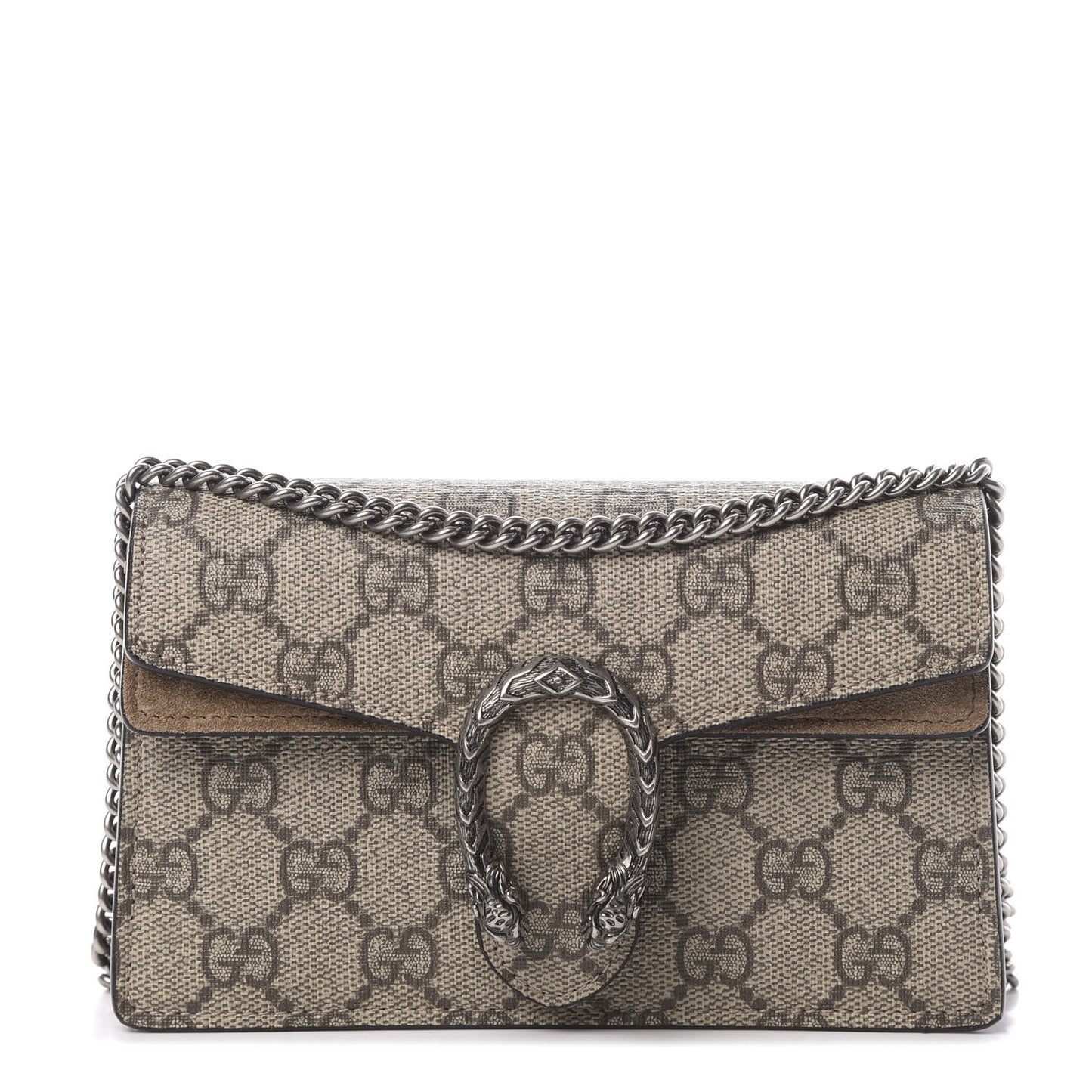 GG Supreme Monogram Super Mini Dionysus Shoulder Bag Taupe