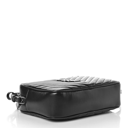 Saint Laurent Calfskin Matelasse Monogram Lou Camera Bag Black 4 of 9