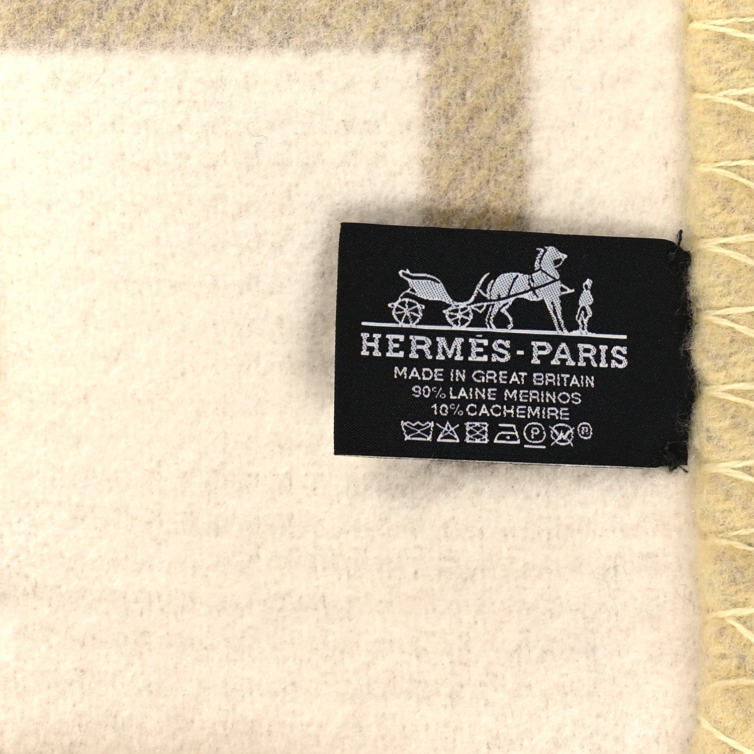Hermes Wool Cashmere Avalon Vibration Blanket Tisane 3 of 4
