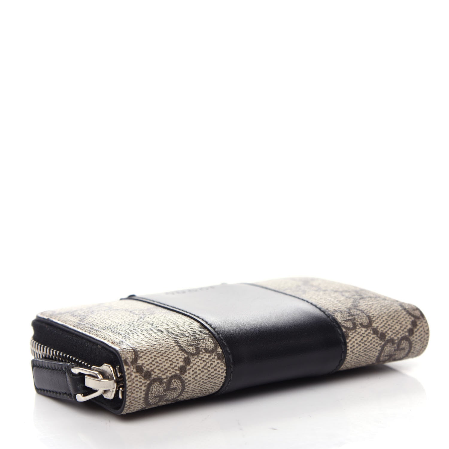 Gucci GG Supreme Monogram Zip Around Card Case Black 4 of 6