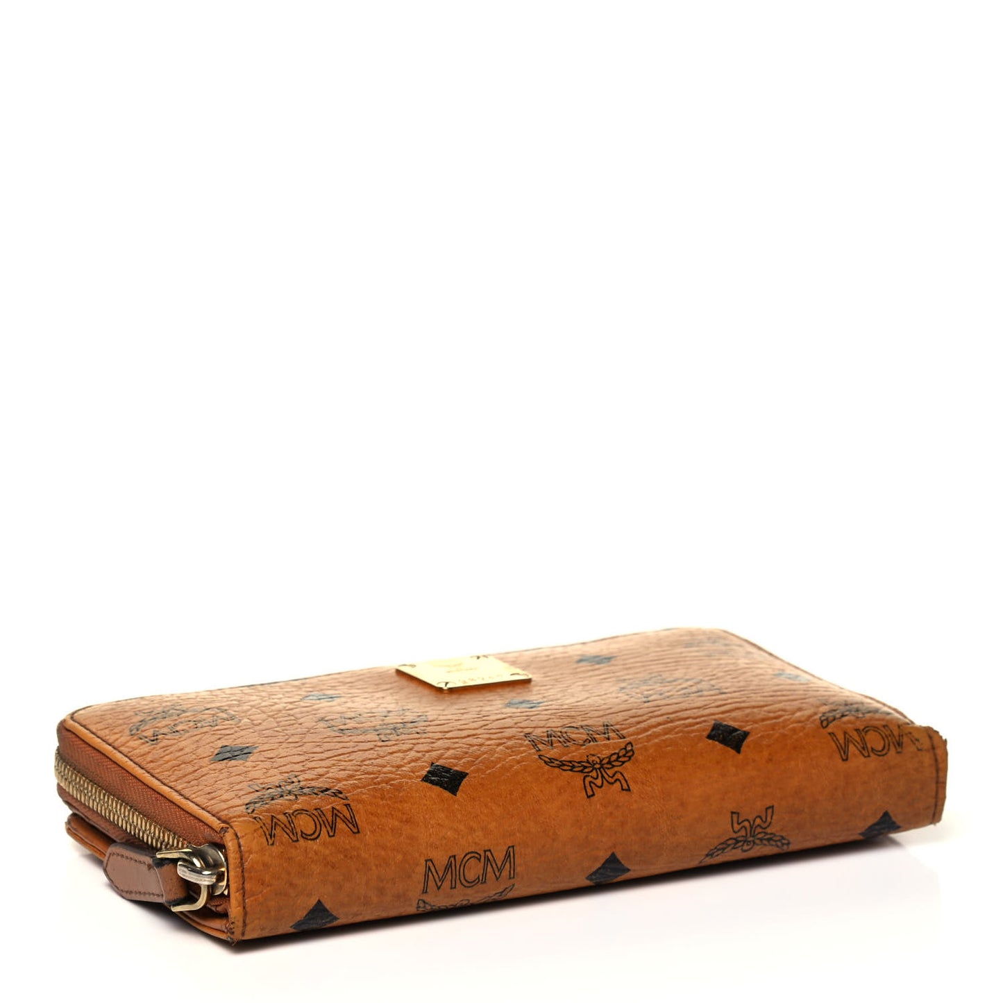Visetos Large Zip Around Wallet Cognac