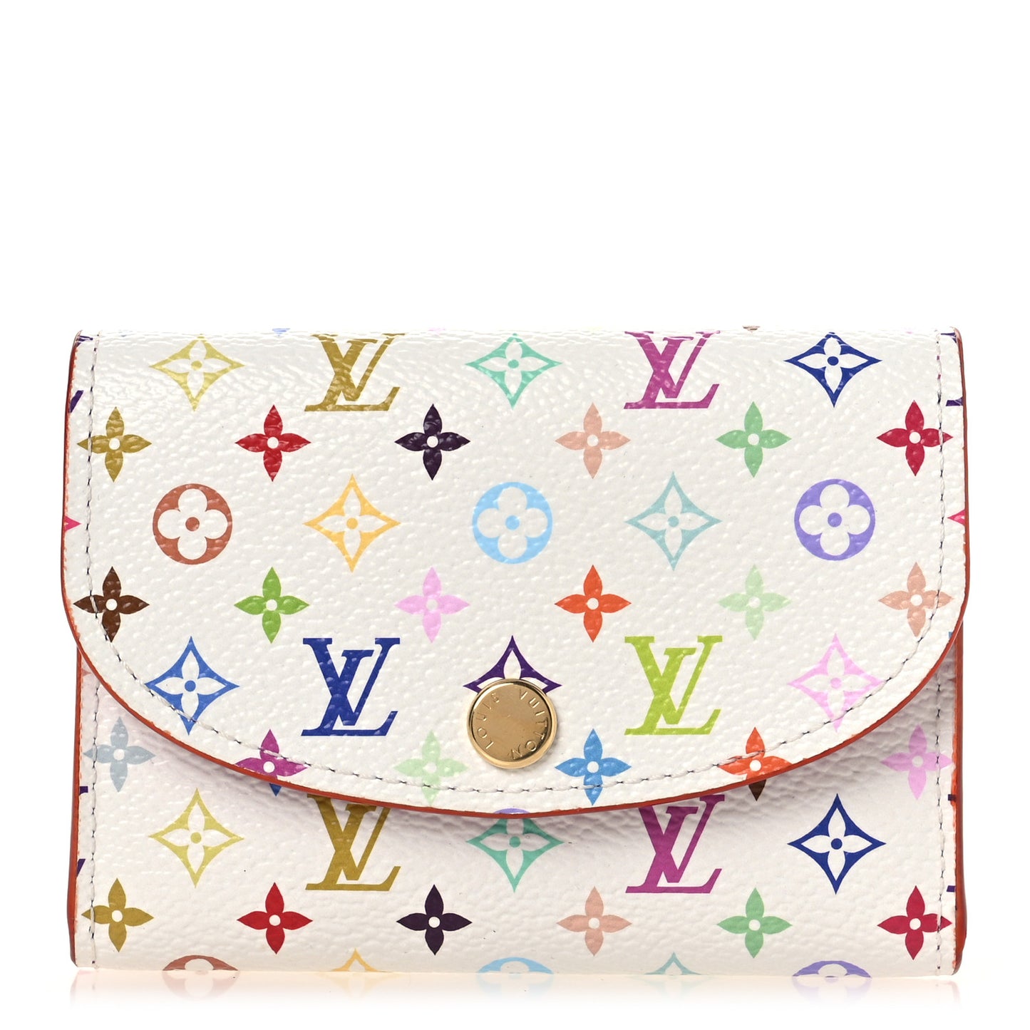 LV X TM Monogram Multicolor Rosalie Coin Purse White Kawaii Pink