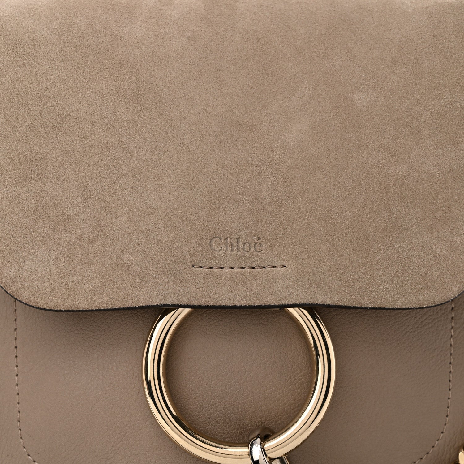 Chloe Suede Calfskin Small Faye Backpack Motty Grey 7 of 10