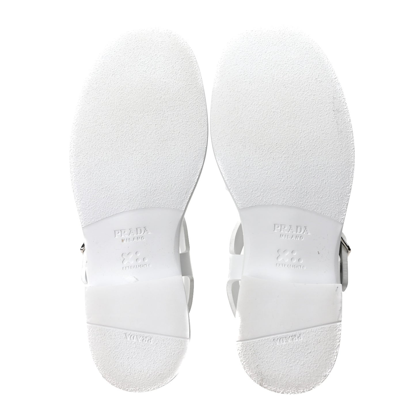 Foam Rubber Metal Triangle Logo 50mm Cage Sandals 39 White