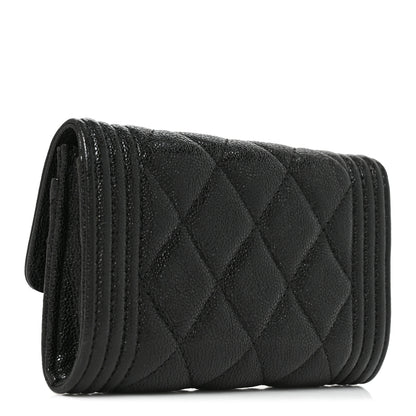 Chanel Caviar Quilted Boy Flap Card Holder Black 3 of 8