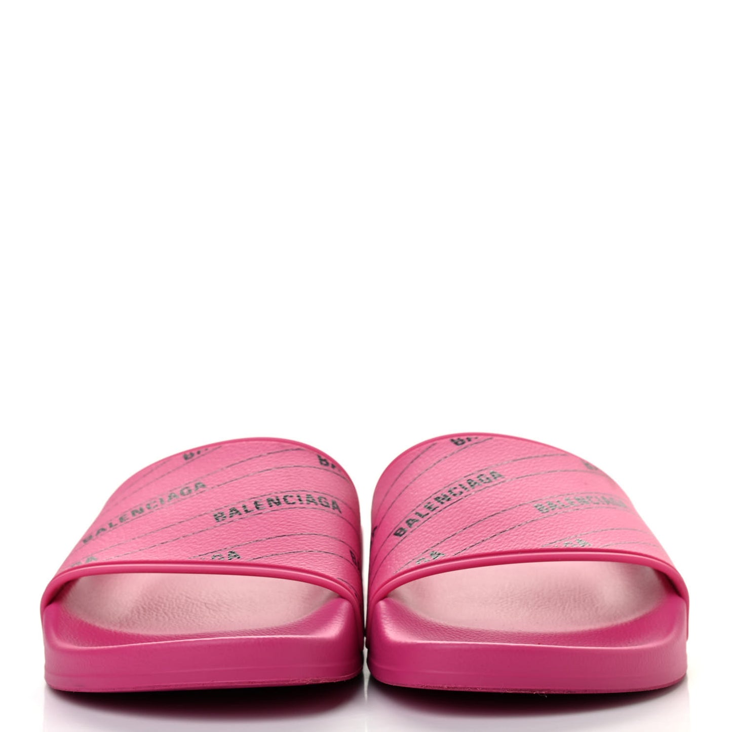 Rubber Allover Logo Womens Pool Slide Sandals 37 Pink Black