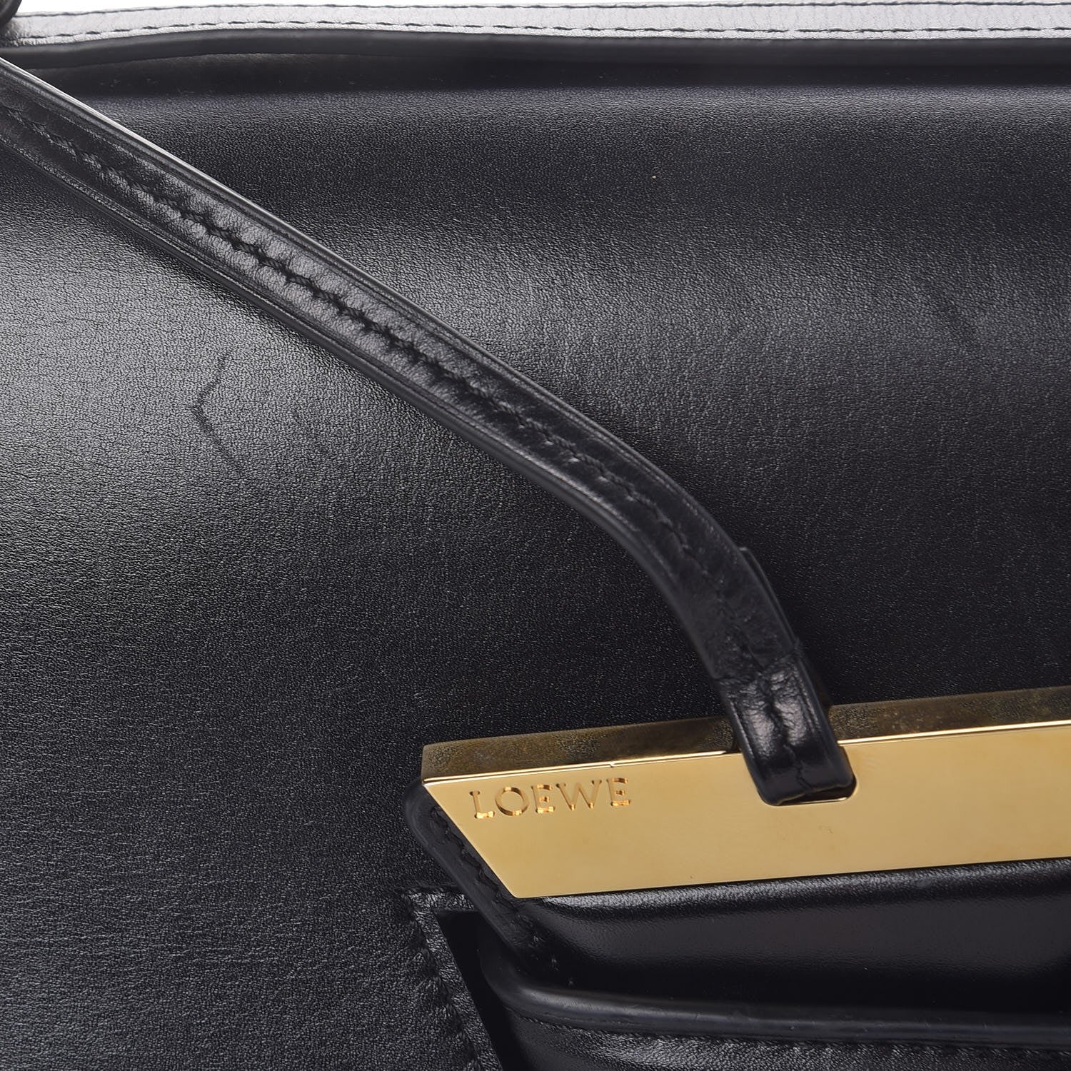 Loewe Calfskin Medium Barcelona Shoulder Bag Black 9 of 9