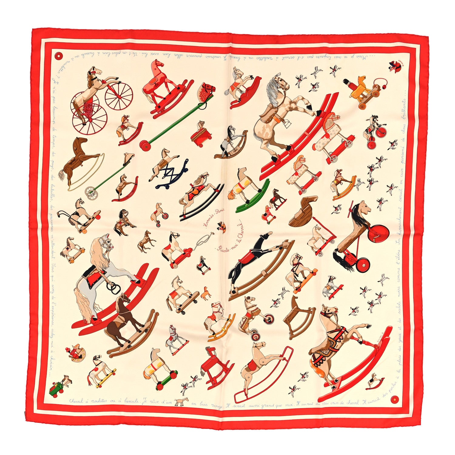Hermes Silk Raconte Moi le Cheval Scarf 90 1 of 5