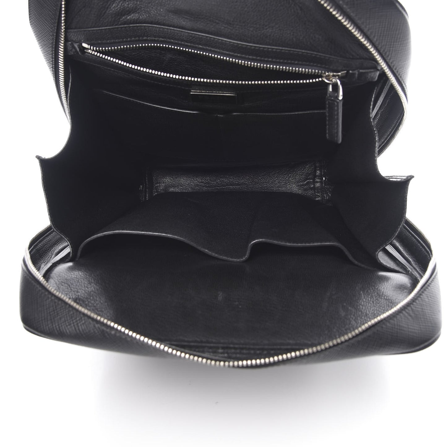Saffiano Cuir Briefcase Backpack Black