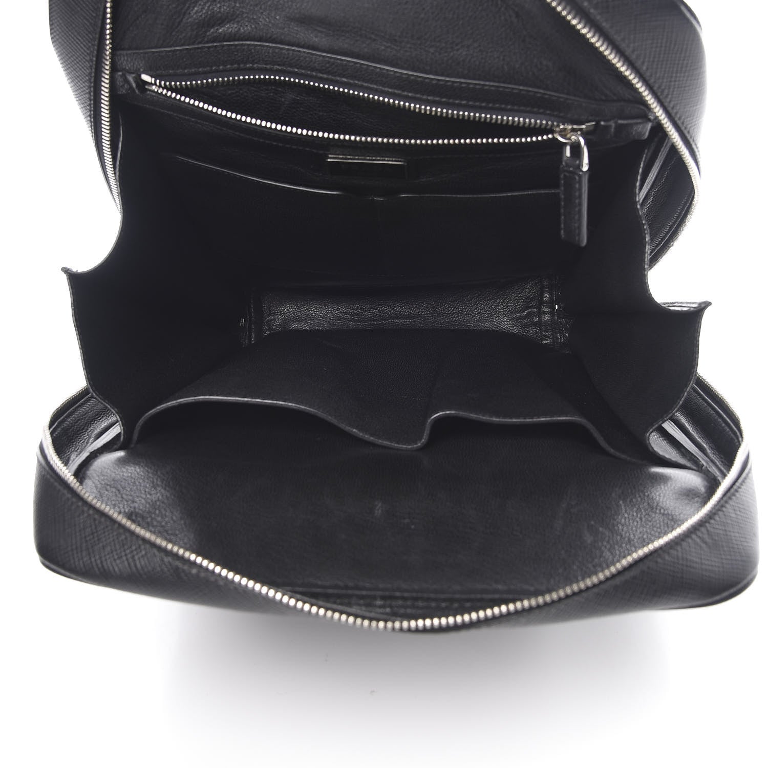 Prada Saffiano Cuir Briefcase Backpack Black 4 of 13