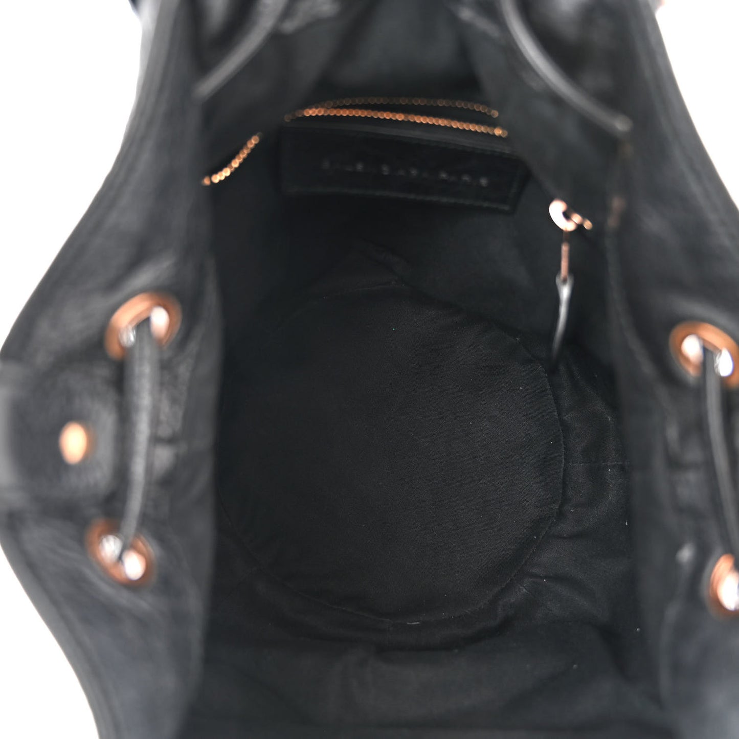 Agneau Giant 12 Rose Gold Hardware Mini Pompon Black