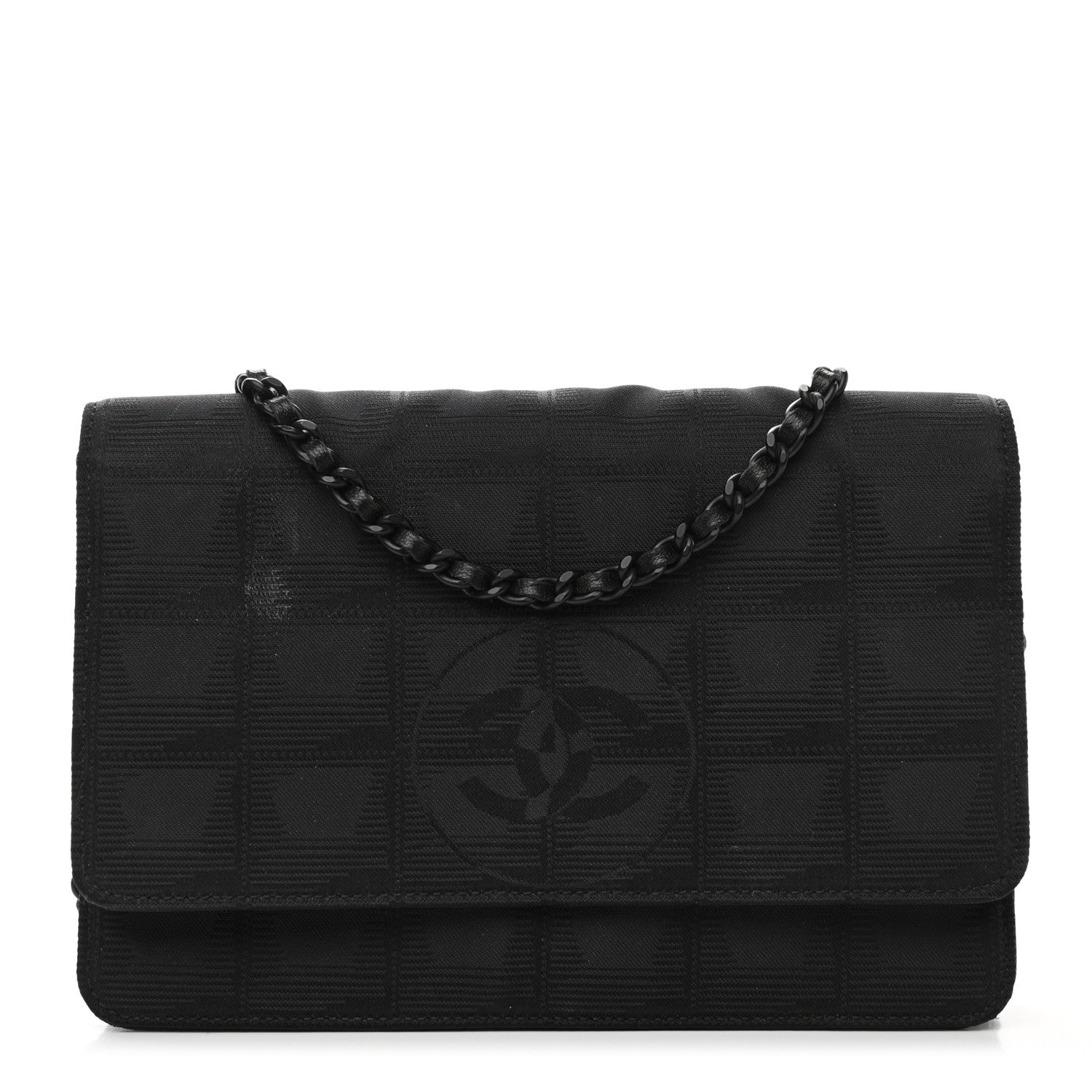 Chanel Nylon Travel Wallet On Chain WOC Black 1 of 13