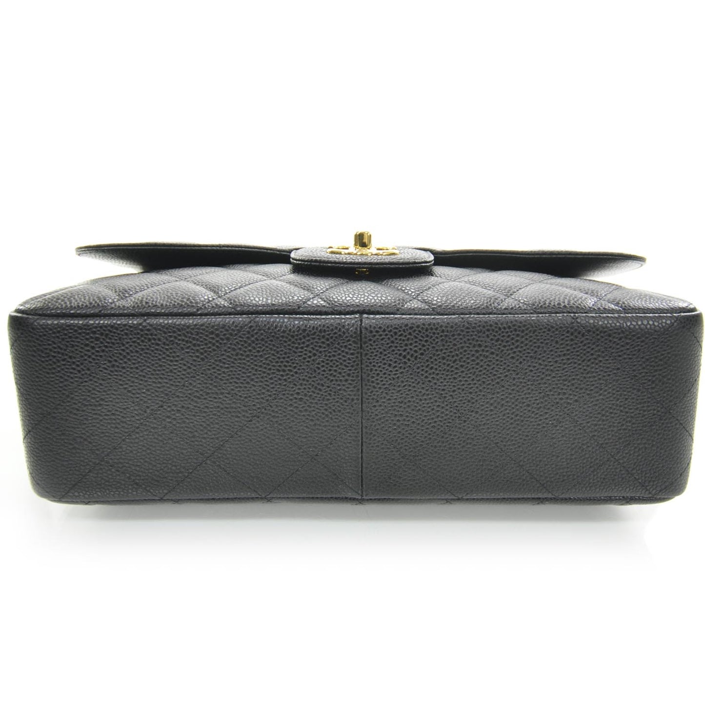 Caviar Jumbo Flap Black GHW