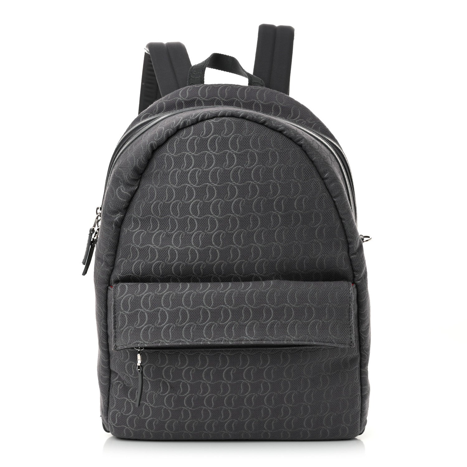 Christian Louboutin Logo Jacquard Zip N Flap Backpack Smoky 1 of 10