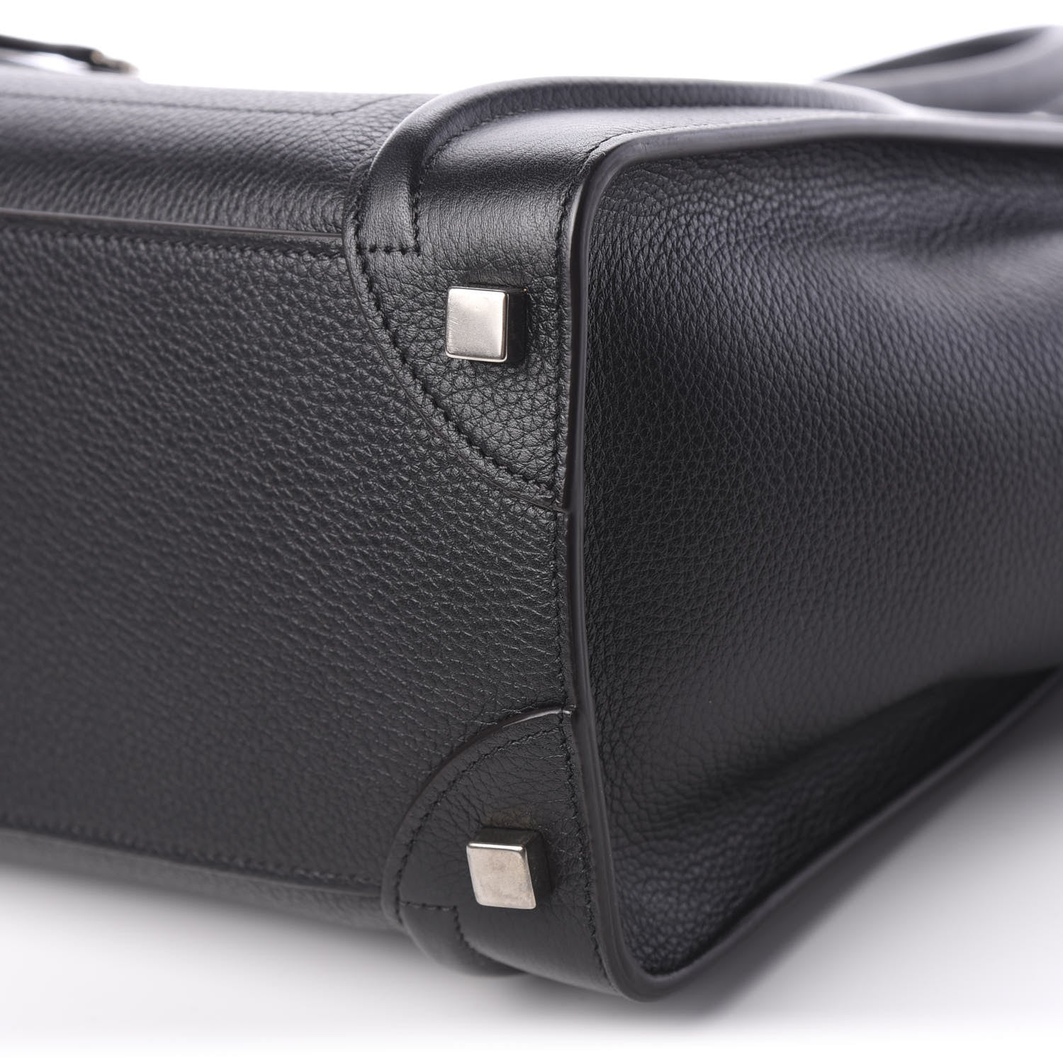 Celine Drummed Calfskin Micro Luggage Black 8 of 8