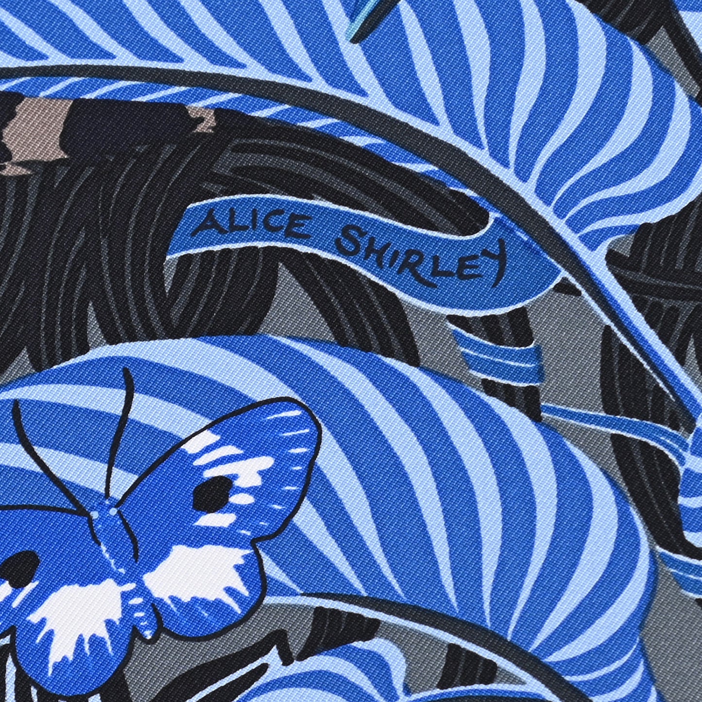 Silk Jaguar Quetzal Scarf 90 Bleu Jean Camel Marine