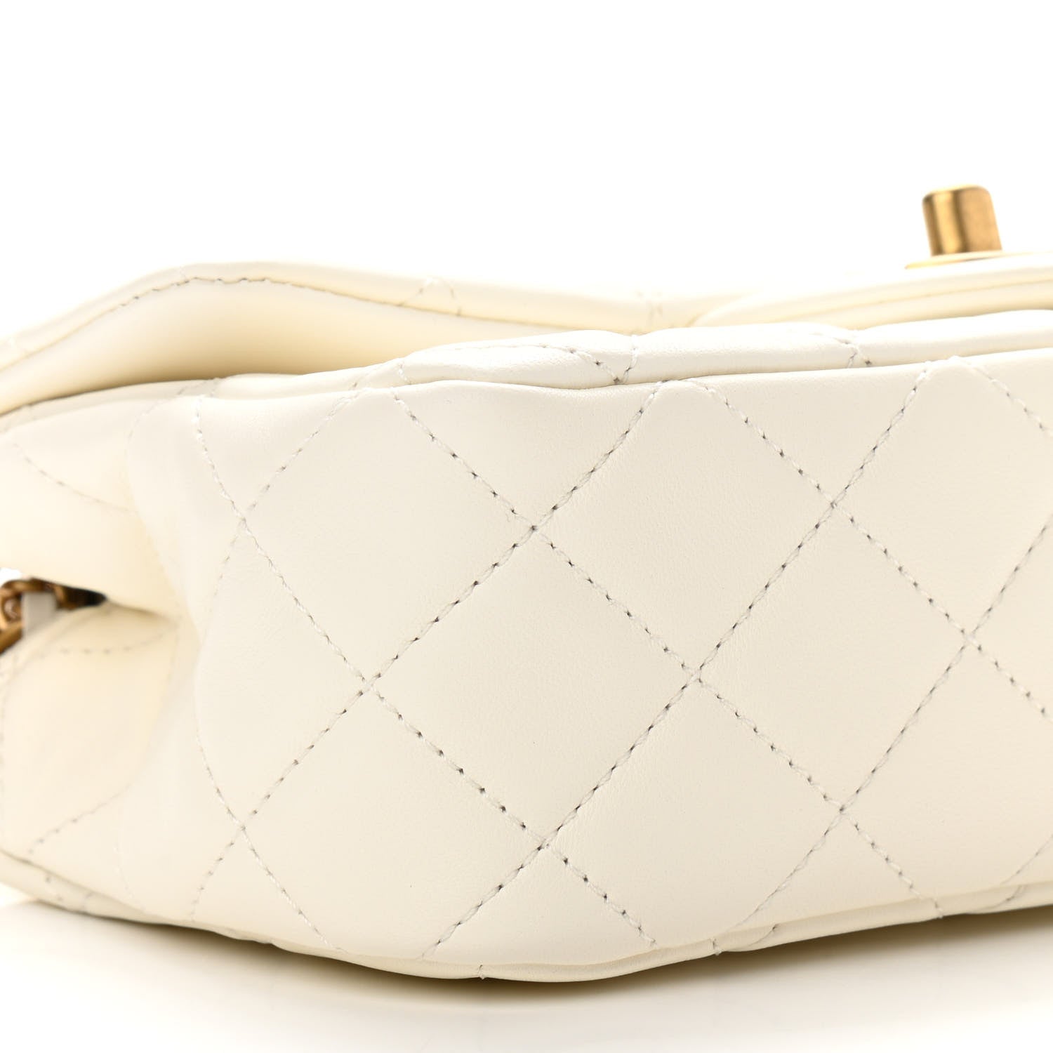 Chanel Lambskin Quilted Mini Rectangular Pearl Crush Flap White 9 of 11