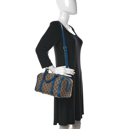 Gucci Monogram Small Boston Beige Deep Cobalt 2 of 9