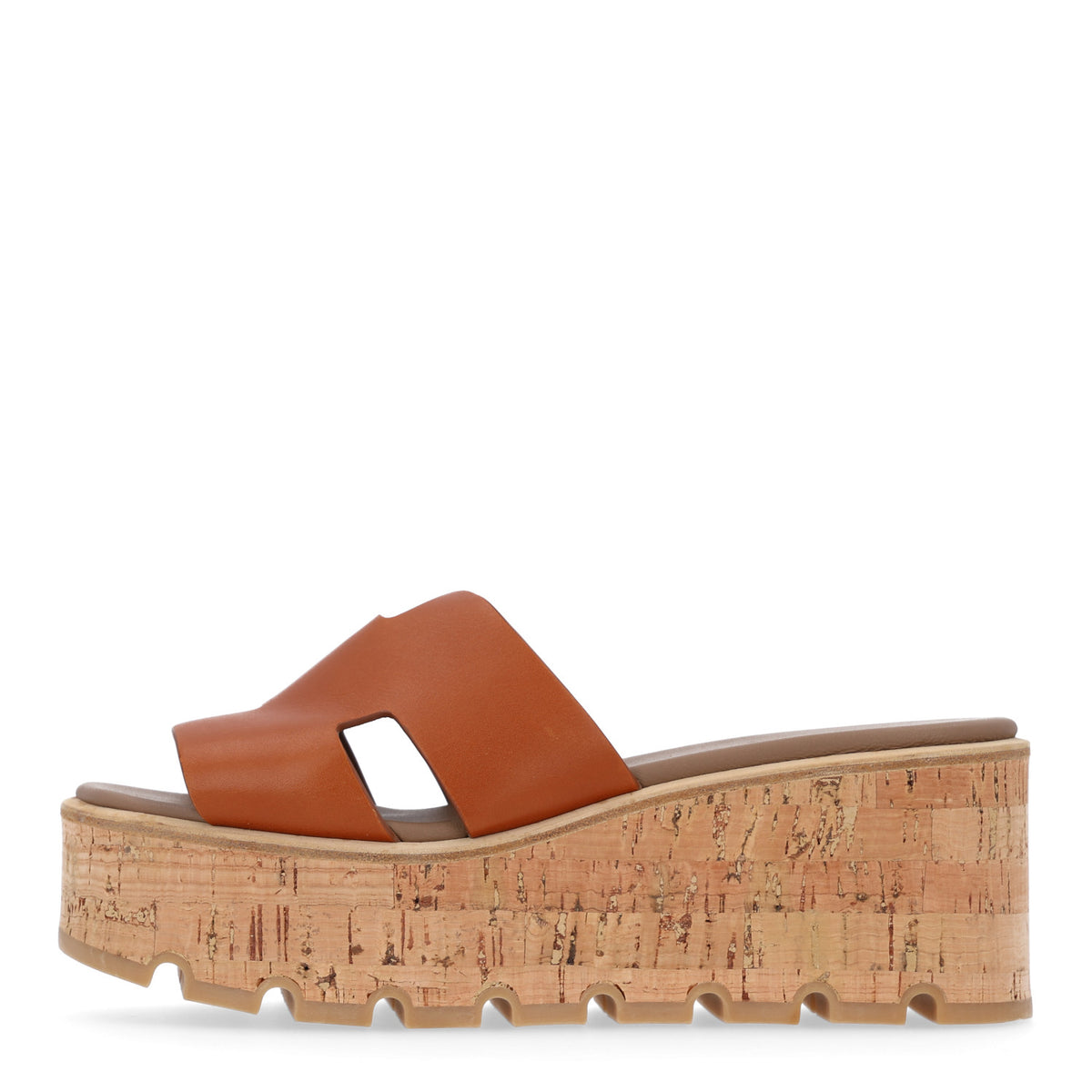 Hermes Calfskin Cork Eze 30 Sandals 37 Marron Glaise 1 of 10